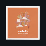 Guardanapo De Papel Groovy 70s Hippie Peace Orange Bat Mitzvah Persona<br><div class="desc">Groovy 70s Retro Hippie Peace Orange Bat Mitzvah Custom Napkins</div>