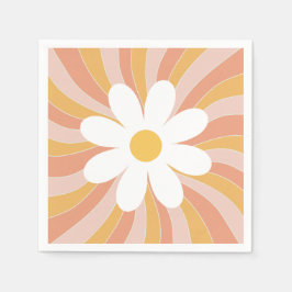 Guardanapo De Papel Groovy Boho Retro Daisy Sunshine
