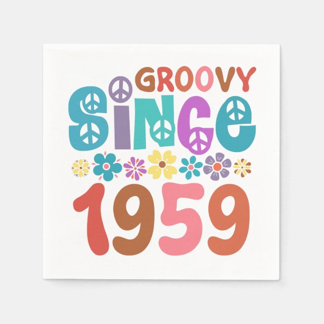 Guardanapo De Papel Groovy Desde 1959 (Frente)