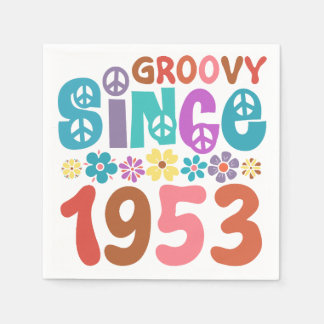 Guardanapo De Papel Groovy desde o aniversário de 70 de 1953