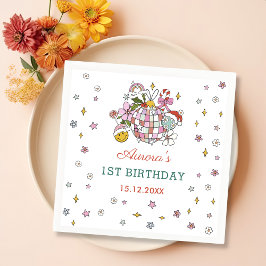 Guardanapo De Papel Groovy Disco Ball Festa de aniversário de Natal Na