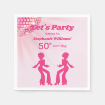 Groovy Disco ball Pink Purple Womans 50th Birthday