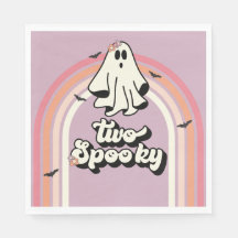 Groovy Fantasma retrô Halloween Dois Aniversário A