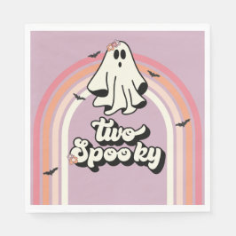 Guardanapo De Papel Groovy Fantasma retrô Halloween Dois Aniversário A