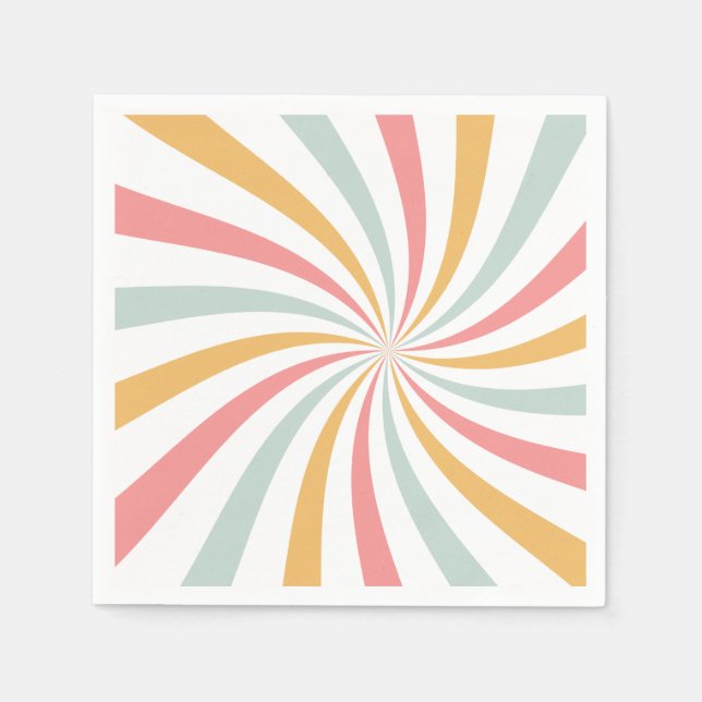 Guardanapo De Papel Groovy Retro Swirl (Frente)