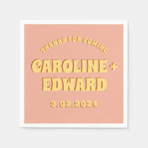 Guardanapo De Papel Groovy Verde Amarelo Amarelo Vermelho