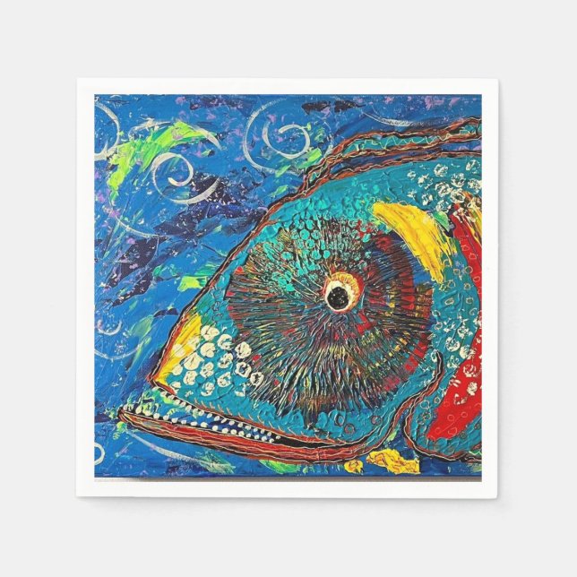 Guardanapo De Papel Grouper Cocktail Napkins (Frente)