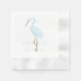 Guardanapo De Papel Grua Azul Aquarela