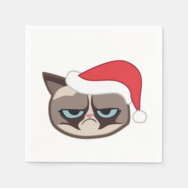 Guardanapo De Papel Grumpy Cat Christmas Napkins (Frente)