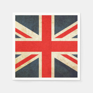 Guardanapo De Papel Grunge Texture Flag do Reino Unido Napkin