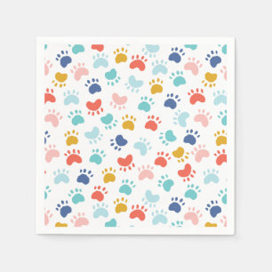 Guardanapo De Papel Grupo Colorida de Canais de Cães