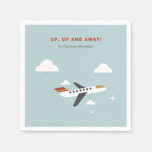 Guardanapo De Papel Grupo de Aniversários de criança de aviões e nuven