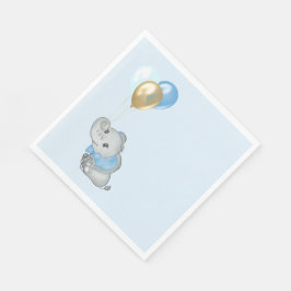 Guardanapo De Papel Guarda-napo de Elefante Azul para Chá de Bebê