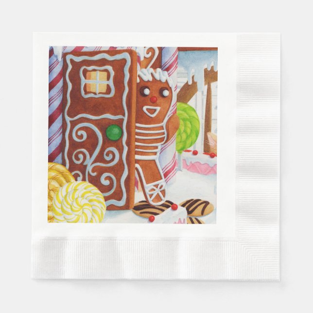 GUARDANAPO DE PAPEL GUARDA-NAPOS DE PAPEL PARA ALMOÇO COM HOMEM DE BIS (Frente)