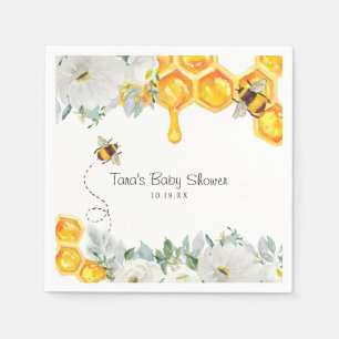 Guardanapo De Papel Guarda-nappos de Chás de Bebê Abelha Bumble com Me