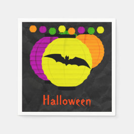 Guardanapo De Papel Guardachuvas & Morcego Preto de Halloween