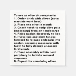 Guardanapo De Papel guardanapo-coquetel de Olive Pit