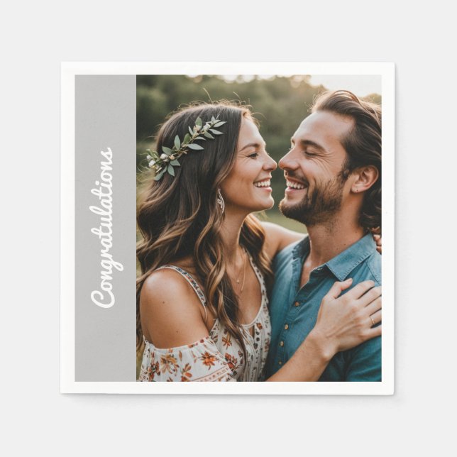 Guardanapo De Papel "Guardanapo de Festa Personalizado – Foto e Texto  (Frente)