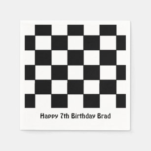 Guardanapo De Papel "Guardanapo de papel da bandeira Checkered"