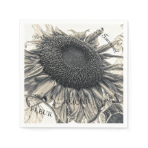 Guias de dissociação Giant Sunflower Vintage Sepia