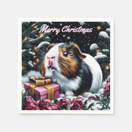 Guardanapo De Papel Guiné Pig Christmas