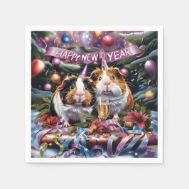 Guardanapo De Papel Guiné Pigs no Ano Novo