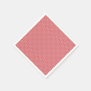 Guardanapo De Papel Guingão vermelho e branco Checkered