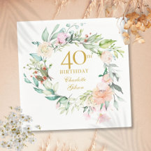 Guirlanda de Rosas de Verão Doce 40º Aniversário