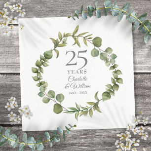 Guardanapo De Papel Guirlanda de Verduras para Bodas de Prata 25 Anos