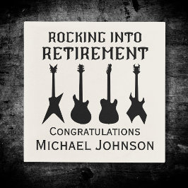 Guardanapo De Papel Guitar Rock 'n' Roll Retirement Party Paper Napkin