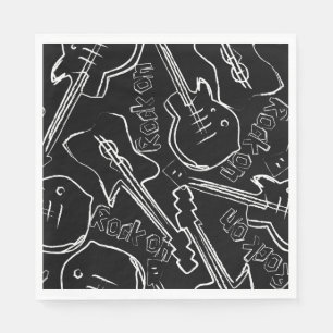Guardanapo De Papel Guitarra da rocha