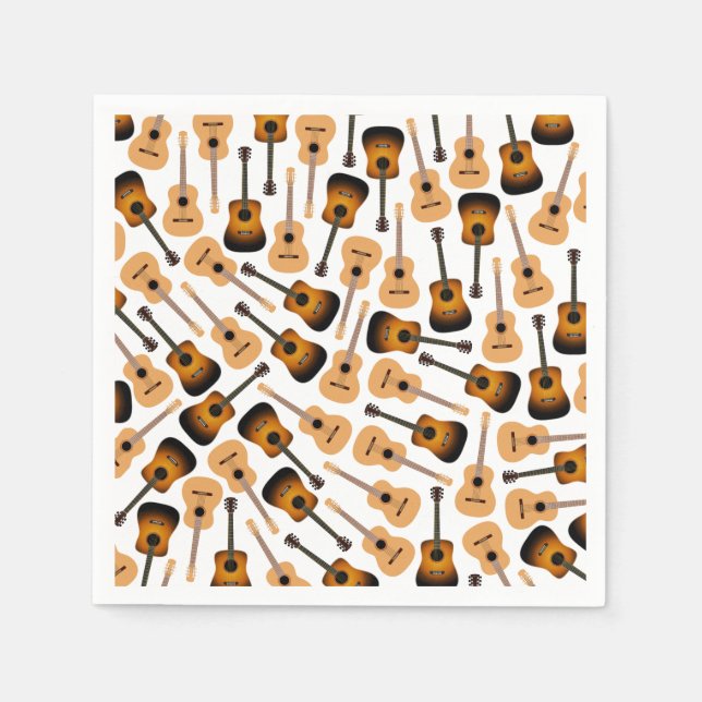 Guardanapo De Papel Guitarras acústicas (Frente)