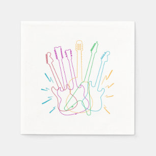 Guardanapo De Papel Guitarrista Acústica do Lover da Violão Elétrica d