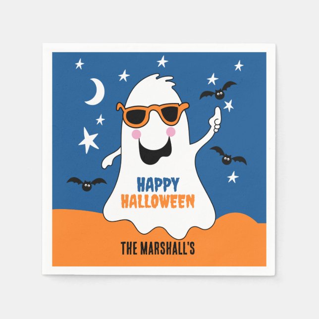 Guardanapo De Papel Gus Ghost Halloween Cute Kids (Frente)