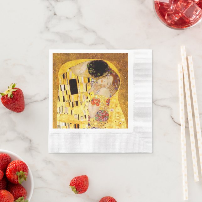 Guardanapo De Papel Gustav Klimt A Pintura Clássica Beija (Insitu)