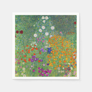Guardanapo De Papel Gustav Klimt Flower Garden Vintage Art Nouveau