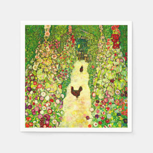 Guardanapo De Papel Gustav Klimt Garden com Galinhas