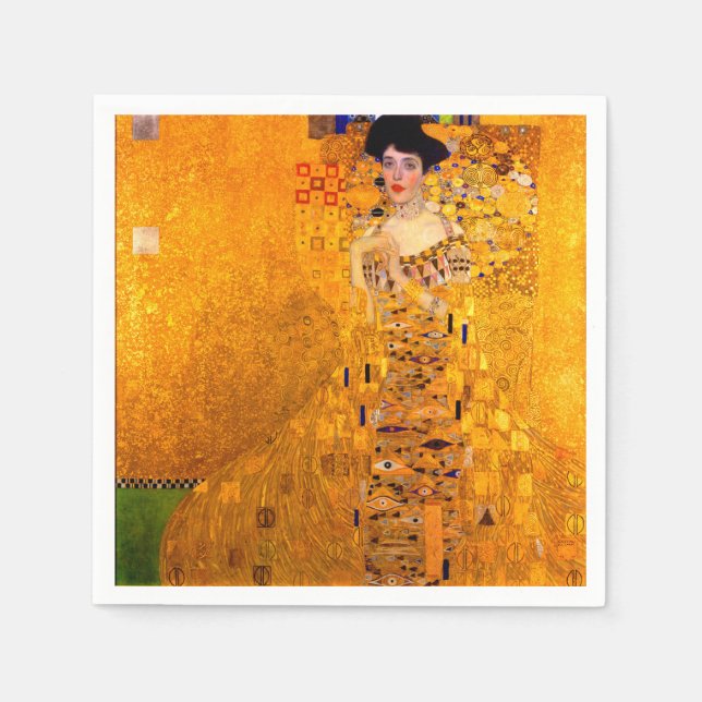 Guardanapo De Papel Gustav Klimt Retrato de Adele Bloch Bauer (Frente)
