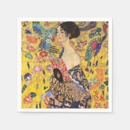 Guardanapo De Papel Gustav Klimt - Senhora com ventilador