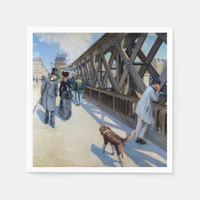 Guardanapo De Papel Gustave Caillebotte - A Ponte da Europa (Frente)