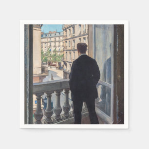 Guardanapo De Papel Gustave Caillebotte - Homem na Janela