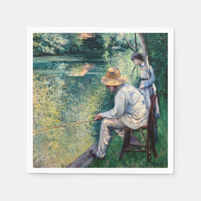 Guardanapo De Papel Gustave Caillebotte - Pesca à linha (Frente)