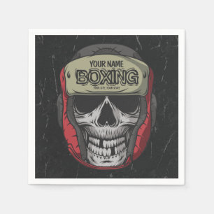 Guardanapo De Papel Gym de Boxer Personalizado do Skeleton Boxer 