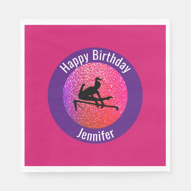 Guardanapo De Papel Gymnastics Happy Birthday Paper Napkin (Frente)