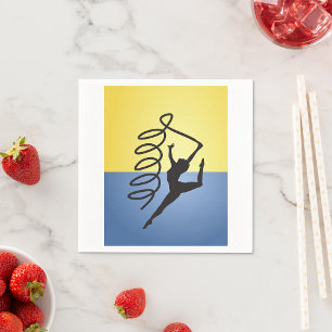 Guardanapo De Papel Gymnastics Ribbon Routine Paper Napkins