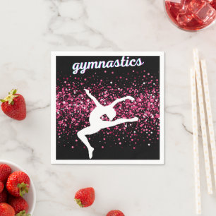 Guardanapo De Papel Gymnastics salta como uma relíquia rosa