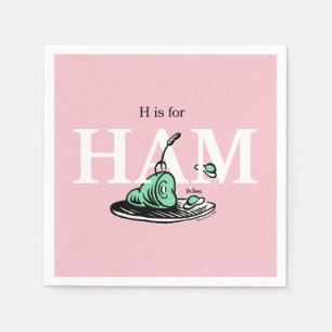 Guardanapo De Papel "H é para HAM" Design de Alfabeto
