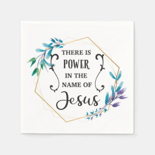 Guardanapo De Papel Há poder em nome de Jesus