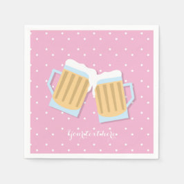 Guardanapo De Papel Há um Bebê Fabricando Canecas de Cerveja Banho Ros
