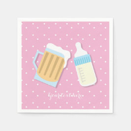 Guardanapo De Papel Há um Bebê Fabricando Canecas de Cerveja Banho Ros